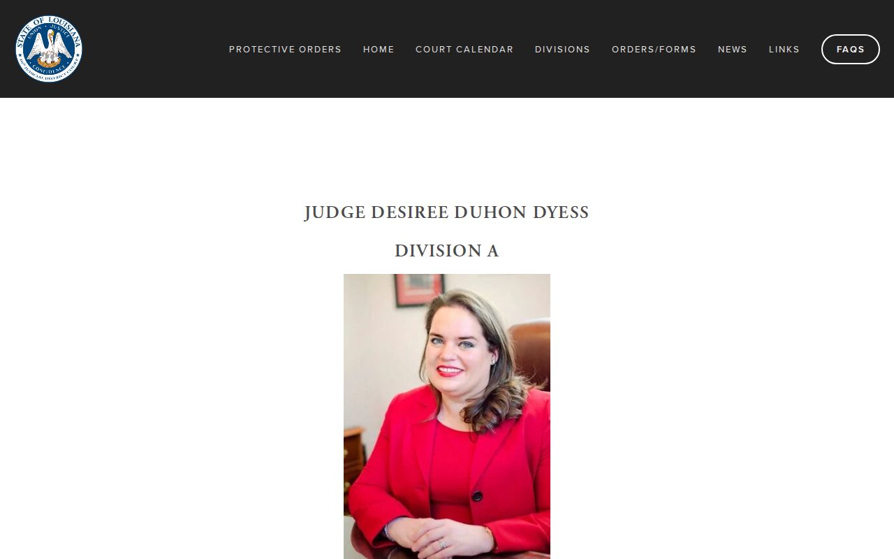 Natchitoches Parish criminal docket Division A court contact page