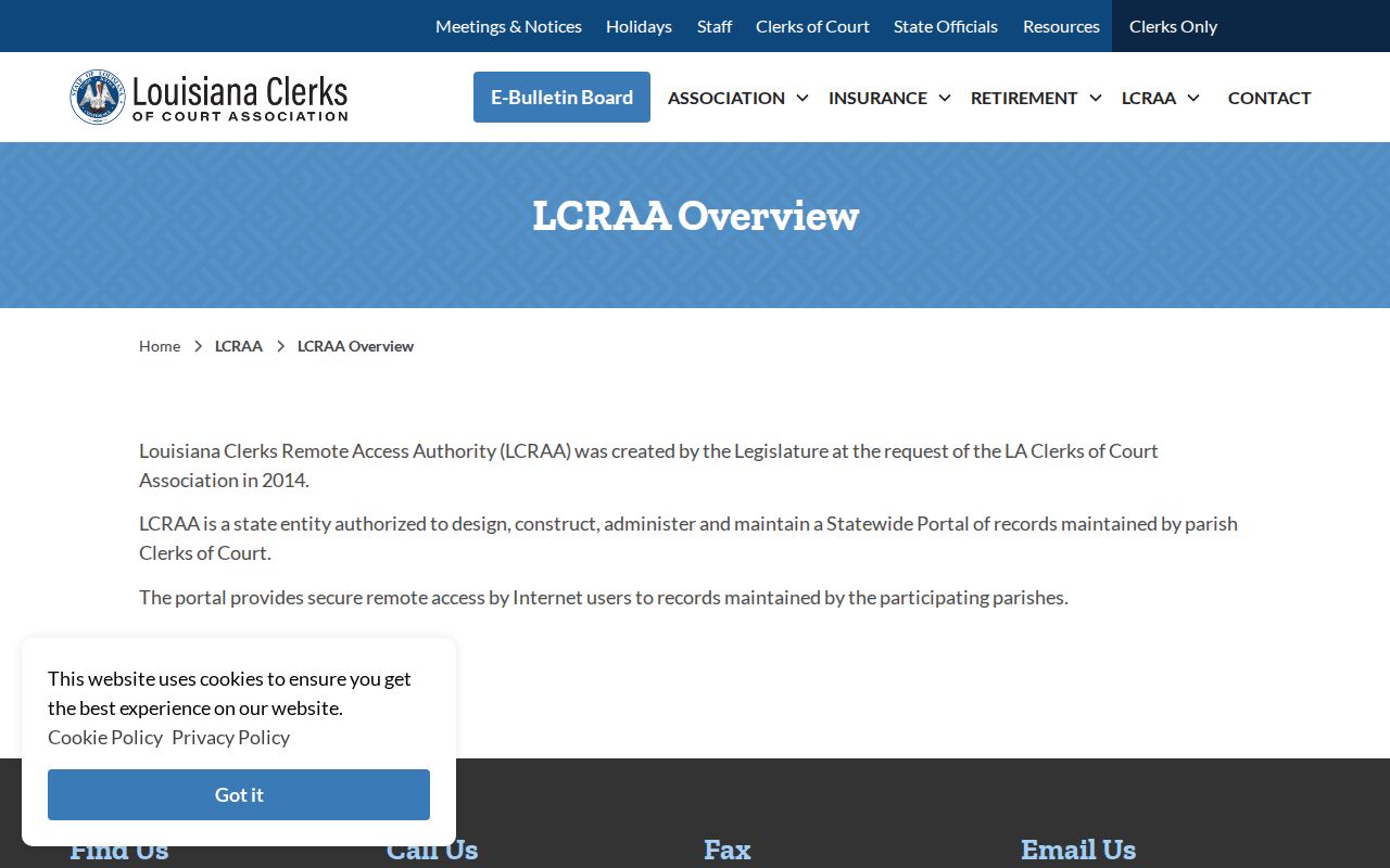 Natchitoches Parish court docket LCRAA remote access overview